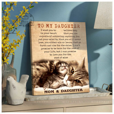 To My Daughter Ragdoll Mom & Kitty Personalized Wall Art Canvas 4 canvas doc20x24 optimized