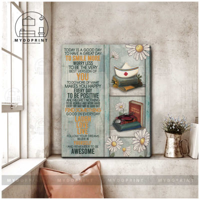 Remember To Be Awesome Daisies 2 Nurse Wall Art Canvas 2 canvas doc 24x30 optimized 2