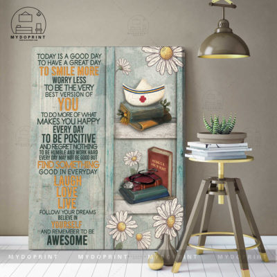 Remember To Be Awesome Daisies 2 Nurse Wall Art Canvas 3 canvas doc 30x40 optimized 2