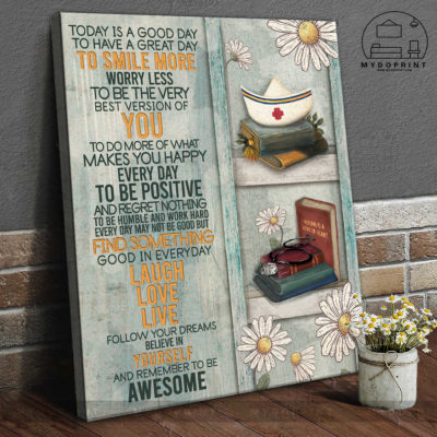 Remember To Be Awesome Daisies 2 Nurse Wall Art Canvas 4 canvas doc new optimized 6