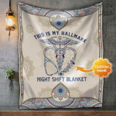 This Is My Hallmark Night Shift Nurse Personalized Fleece Blanket 2 d16a8953 a7df 11eb 9faa 0242ac120002 blanket treo mockup 2 optimized