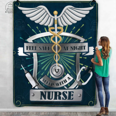 Feel Safe At Night Sleep With A Nurse Fleece Blanket 2 9ba8900e acbf 11eb 8a98 0242ac120002 mokup ao xanh optimized