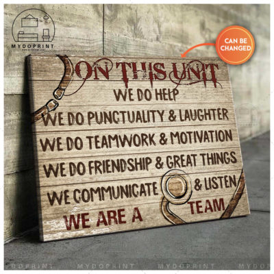 On This Unit We Are A Team Personalized Nurse Wall Art Canvas 2 dd2e275c b310 11eb 8a98 0242ac120002 mockup ngang moi optimized