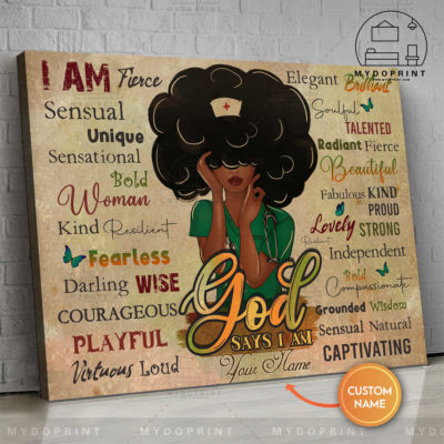 God Says I Am Black Nurse Personalized Wall Art Canvas 3 1f3b99e3 b312 11eb 8a98 0242ac120002 new 1 optimized