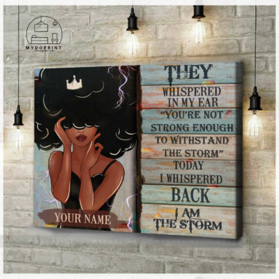 I Am Storm Black Girl Personalized Wall Art Canvas 3 112740da b3d9 11eb 8a98 0242ac120002 cv ngang new optimized