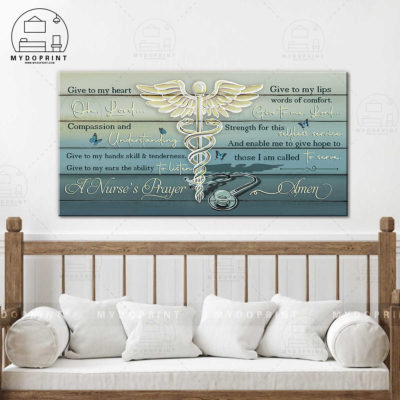 A Nurse's Prayer Wall Art Canvas 20x40in 10x20in 2 32d94d0b b95d 11eb 8fcb 0242ac120002 canvas2040 mockupngang3 optimized
