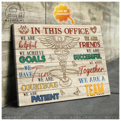 In This Office We Are A Team Personalized Wall Art Canvas 2 16395a64 b960 11eb 8fcb 0242ac120002 mockup ngang moi optimized