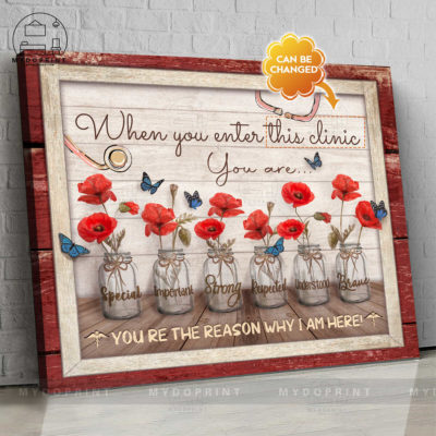When You Enter This Clinic Red Poppies Personalized Wall Art Canvas 2 8c799997 bc71 11eb 8fcb 0242ac120002 new 1 optimized