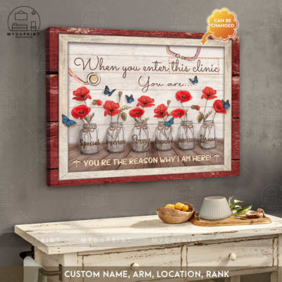 When You Enter This Clinic Red Poppies Personalized Wall Art Canvas 5 9ec7e98c bc71 11eb 8fcb 0242ac120002 canvashorizontal24x30 optimized