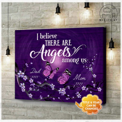 I Believe There Are Angels Among Us Butterfies Memorial Personalized Wall Art Canvas 3 d5f35df4 c2d2 11eb bf27 0242ac120002 cv ngang new optimized