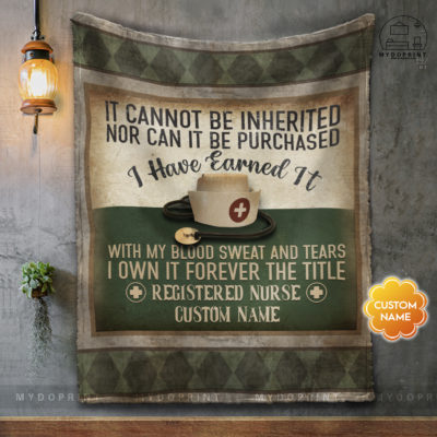 The Title Registered Nurse Personalized Fleece Blanket 2 67762f3c c81d 11eb 92ae 0242ac120002 Blanket treo20mockup