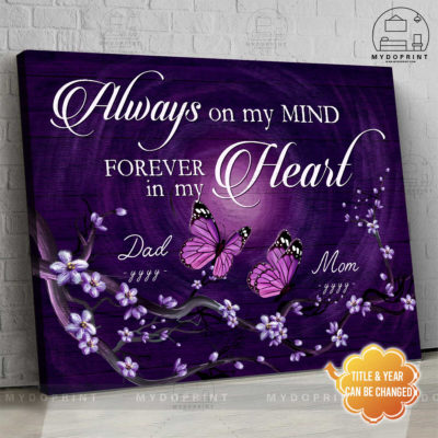 Always On My Mind Forever In My Heart Memorial Personalized Wall Art Canvas 2 a2ca5bed cb34 11eb 99a6 0242ac120002 new optimized