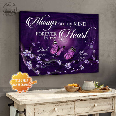 Always On My Mind Forever In My Heart Memorial Personalized Wall Art Canvas 4 aaf50036 cb34 11eb 99a6 0242ac120002 canvashorizontal24x30 4con optimized