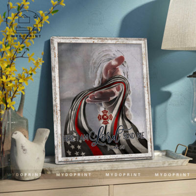 Here I Am Lord Send Me God's Hand Fake White Rustic Frame Firefighter Wall Art Canvas 2 b9e6f13e d178 11eb a229 0242ac120002 canvas doc20x24 optimized