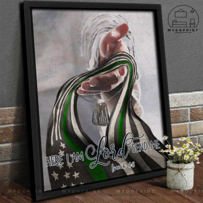Here I Am Lord Send Me God's Hand Veteran Frame Canvas Wall Art Canvas 2 6cd50ec2 d179 11eb a229 0242ac120002 khung1 optimized