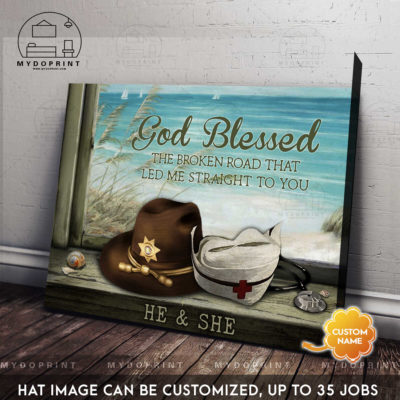 God Bless The Broken Road That Led Me Straight To You ( Job Title) + Nurse Personalized Wall Art Canvas 2 dc02f520 dd73 11eb a527 0242ac120002 ngang 1 optimized