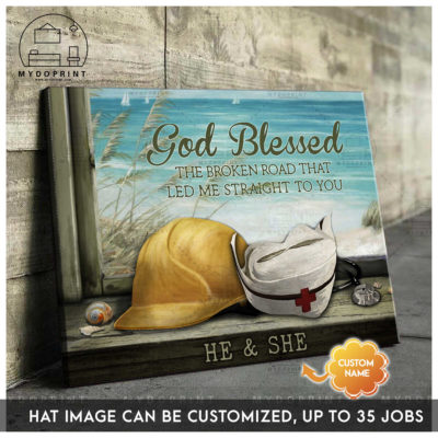 God Bless The Broken Road That Led Me Straight To You ( Job Title) + Nurse Personalized Wall Art Canvas 4 dd195e24 dd73 11eb a527 0242ac120002 mockup ngang moi optimized