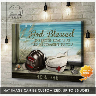 God Bless The Broken Road That Led Me Straight To You ( Job Title) + Nurse Personalized Wall Art Canvas 5 dfc5bd77 dd73 11eb a527 0242ac120002 cv ngang new optimized