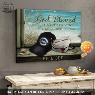 God Bless The Broken Road That Led Me Straight To You ( Job Title) + Nurse Personalized Wall Art Canvas 6 dfc5b415 dd73 11eb a527 0242ac120002 canvashorizontal24x30 4con optimized