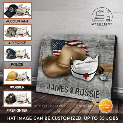 Couple Caps Nurse + ( Job Title ) Personalized Wall Art Canvas 2 74a4f82a e17f 11eb 9008 0242ac120002 1 optimized