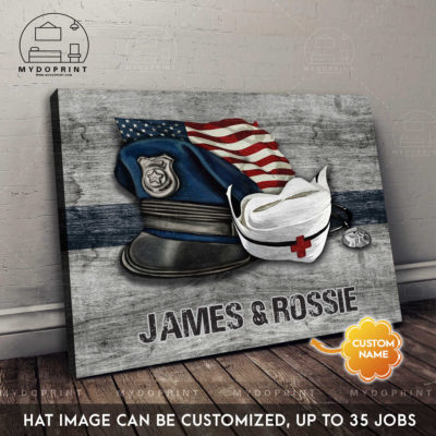 Couple Caps Nurse + ( Job Title ) Personalized Wall Art Canvas 4 7cc7a8a3 e17f 11eb 9008 0242ac120002 ngang 2 optimized