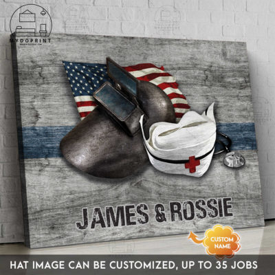 Couple Caps Nurse + ( Job Title ) Personalized Wall Art Canvas 5 7c920a29 e17f 11eb 9008 0242ac120002 new optimized