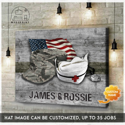 Couple Caps Nurse + ( Job Title ) Personalized Wall Art Canvas 8 7e550f27 e17f 11eb 9008 0242ac120002 cv ngang new optimized