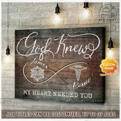 God Knew My Heart Needed You Nurse + ( Job Title ) Personalized Wall Art Canvas 8 f07d48ba e17f 11eb 9008 0242ac120002 cv ngang new optimized