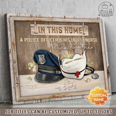 In This Home A (Job Title) & His Lovely Nurse Stick Together Fake Wooden Frame Personalized Wall Art Canvas 2 e4e695fb e3d3 11eb 820b 0242ac120002 new optimized