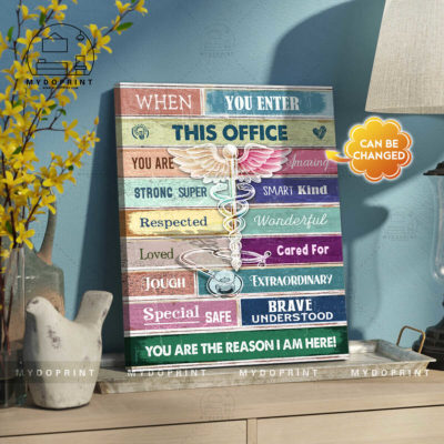 When You Enter This Office Caduceus & Stethoscope Vertical Personalized Wall Art Canvas 3 be1024fe e894 11eb 9854 0242ac120002 canvas doc20x24 optimized