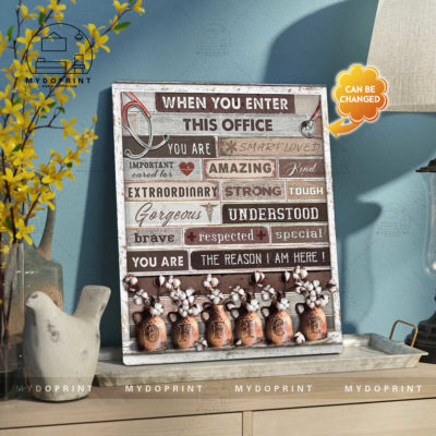 When You Enter This Office Cotton Flower Caduceus & Stethoscope Personalized Wall Art Canvas 3 3f546022 eadc 11eb 90d7 0242ac120002 canvas doc20x24 optimized