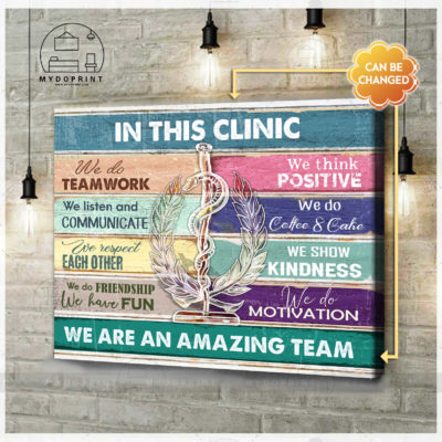 In This Office We Are An Amazing Team Rod Of Asclepius Personalized Wall Art Canvas 4 cv ngang new optimized 3