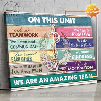 In This Office We Are An Amazing Team Rod Of Asclepius Personalized Wall Art Canvas 6 new optimized 2