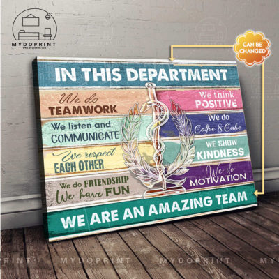 In This Office We Are An Amazing Team Rod Of Asclepius Personalized Wall Art Canvas 7 ngang 2 optimized 4