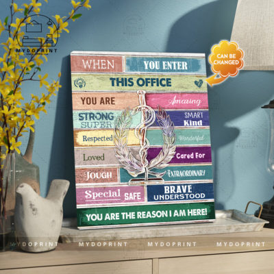 When You Enter This Office Rod Of Asclepius Vertical Personalized Wall Art Canvas 3 75362765 edec 11eb 90d7 0242ac120002 canvas20Doc20x24