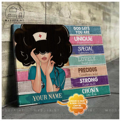 God Says You Are Nurse Personalized Wall Art Canvas 1 fdc6f749 ef96 11eb 90d7 0242ac120002 2