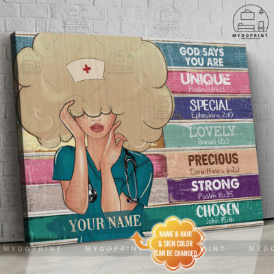 God Says You Are Nurse Personalized Wall Art Canvas 2 048fdf45 ef97 11eb 90d7 0242ac120002 3