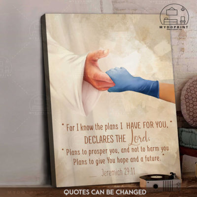 Take My Hand With Bible Verse Personalized Medical Canvas Wall Art 6 7 optimized 1