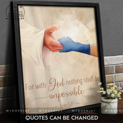 Take My Hand With Bible Verse Personalized Medical Canvas Wall Art 3 f3 2
