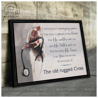 Amazing Grace Jesus Reaching Hand With Stethoscope Canvas Wall Art 4 295d1050 1d1e 11ec 850f 0242ac120002 f1