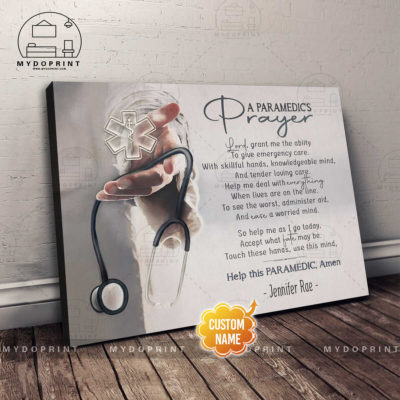 A Paramedic's Prayer Jesus Reaching Hand With Stethoscope Personalized Canvas Wall Art 2 19717768 1db3 11ec 850f 0242ac120002 ngang 2 optimized