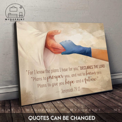 Take My Hand With Bible Verse Horizontal Version Personalized Medical Canvas Wall Art 11 3 optimized 3