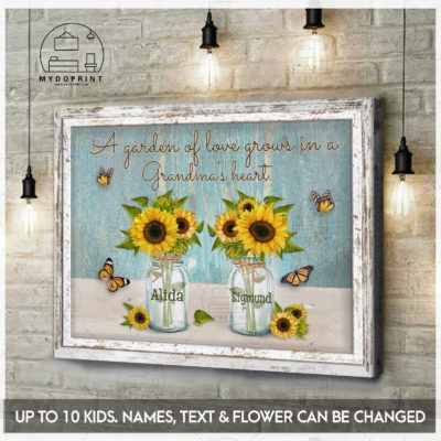 A Garden Of Love Grows In A Grandma's Heart Fake Rustic Frame Personalized Canvas Wall Art 3 bed1767d 20b8 11ec b876 0242ac120002 2 optimized