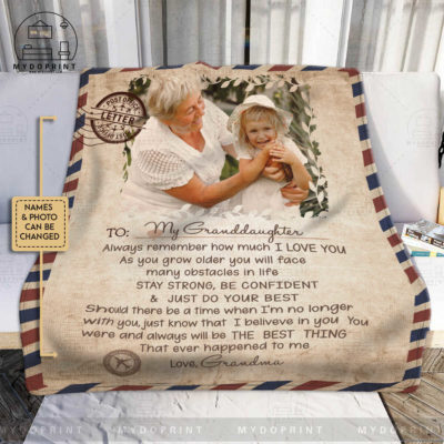 Gift For Daughter Granddaughter Letter To My Granddaughter Custom Photo Fleece Blanket 2 6bef7807 300c 11ec a8bb 0242ac120002 1