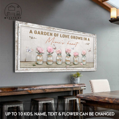 Gift For Grandma A Garden Of Love Grows In A Grandma's Heart Personalized Wall Art Canvas 20x40in 10x20in 1 12ec70ed 3bcb 11ec abe9 0242ac120002 6 optimized