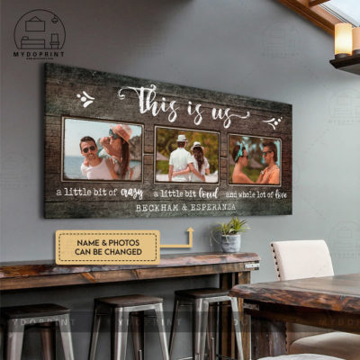 Anniversary Gifts Family Photo This Is Us Custom Photo Wall Art Canvas 20x40in 10x20in 4 canvas2040 mockupngang1 2