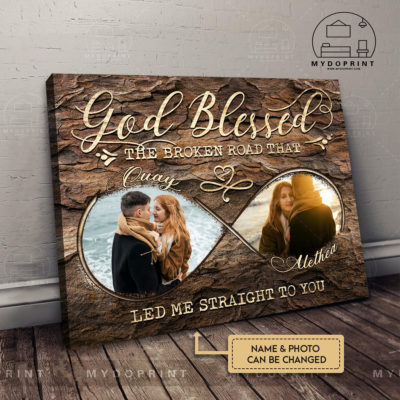 Anniversary Gifts God Knew My Heart Needed You Infinity Symbol Custom Photo Canvas Wall Art 3 e14e3d58 4768 11ec 9570 0242ac120002 6