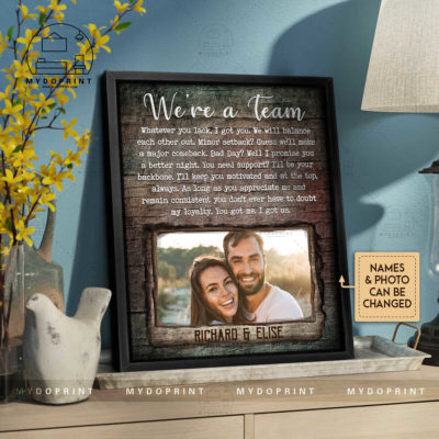 Anniversary Gifts We're A Team Custom Photo Canvas Wall Art 3 57ab24c5 4c06 11ec 9974 0242ac120002 canvas doc20x24 optimized