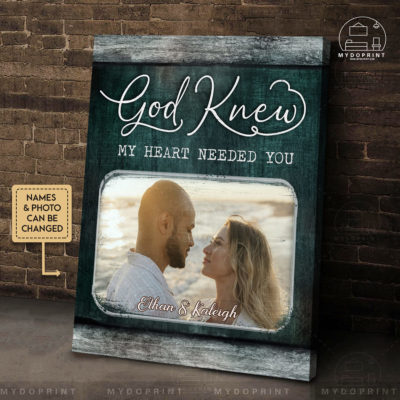 Anniversary Gifts God Knew My Heart Needed You Custom Photo & Names Three Background Color Canvas Wall Art 2 2d7d3344 5744 11ec 867d 0242ac120002 cv20doc 11417