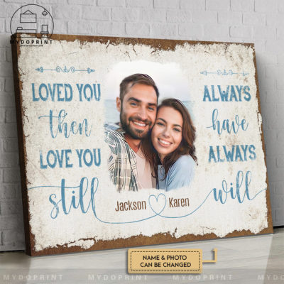 Anniversary Gifts Loved You Then Love You Still Custom Photo Coastal Canvas Wall Art 1 e6265b1a 6241 11ec a414 0242ac120002 NEW1417